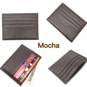 IXYVIA Leather Wallet  Slim Card Holder-Dark Brown